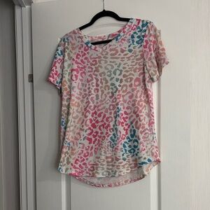 Colorful cheetah tee